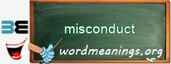 WordMeaning blackboard for misconduct